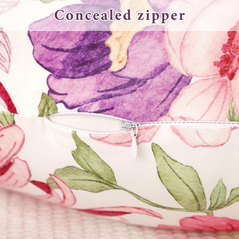 DAYEEBALL Nursing Pillow Cover for Boys and Girls, Breastfeeding Pillow Case for Newborn, Soft Baby Breastfeeding Pillow Slipcover, Fit for Standard Infant Nursing Pillows, Colourful Flowers - Image 3